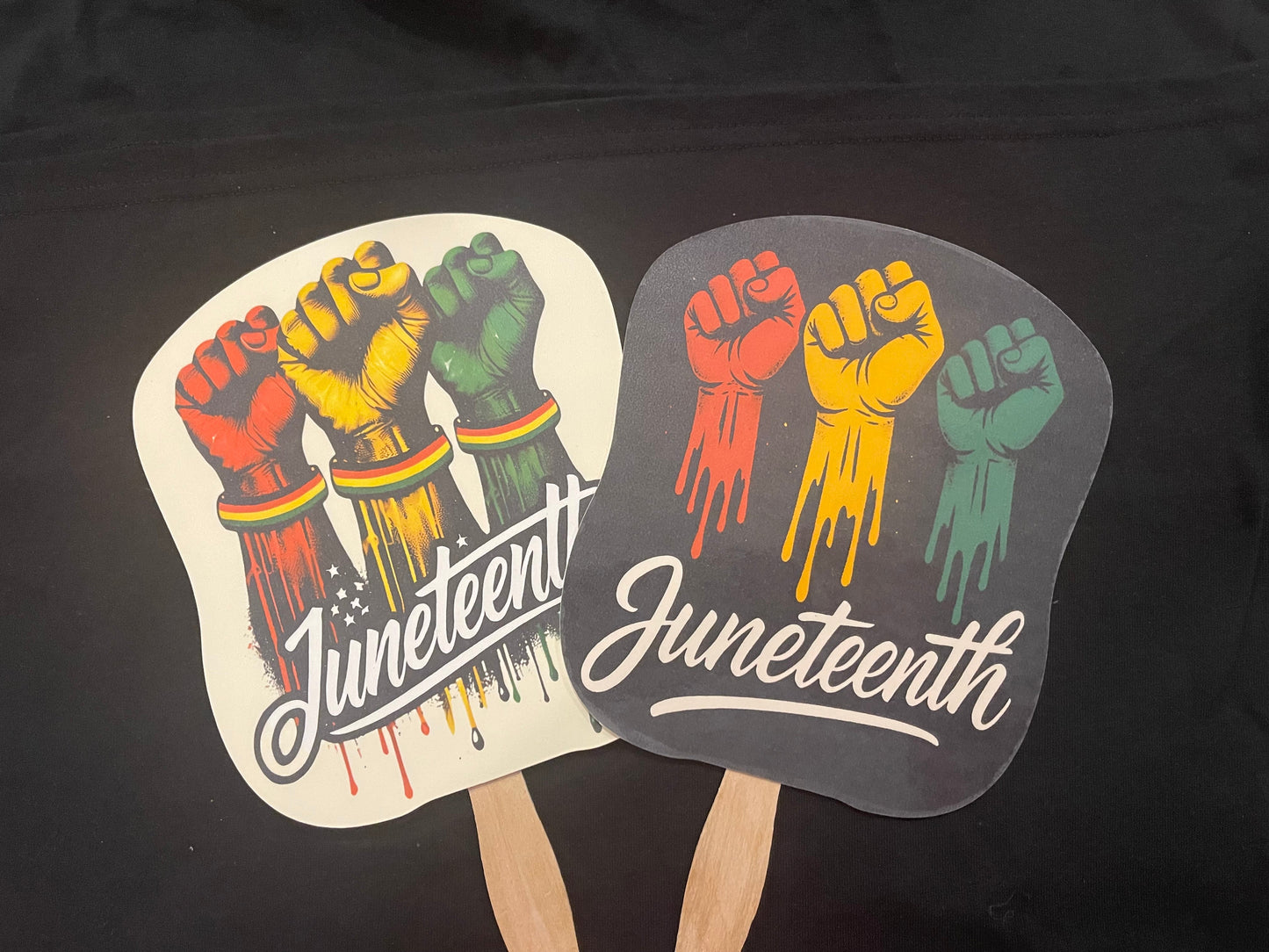 Juneteenth Hand Fan - traditional colors