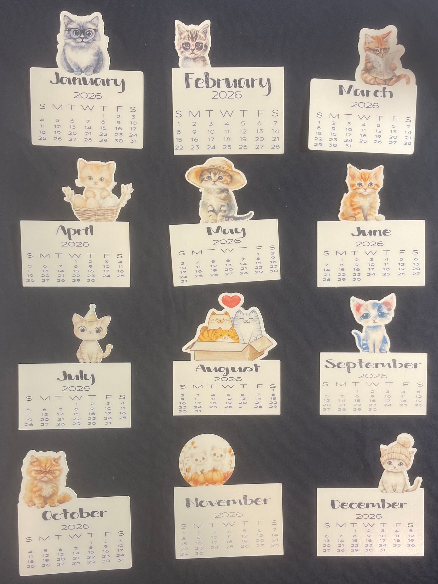 2026 Desk Calendar - Playful Kittens