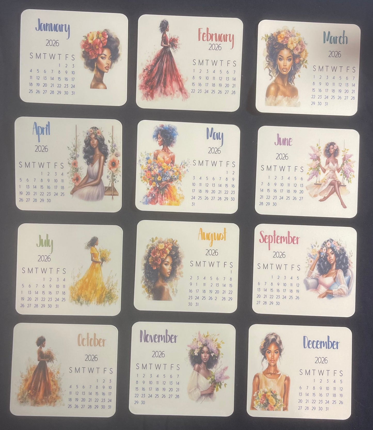 2026 Desk Calendar - Black Beauty