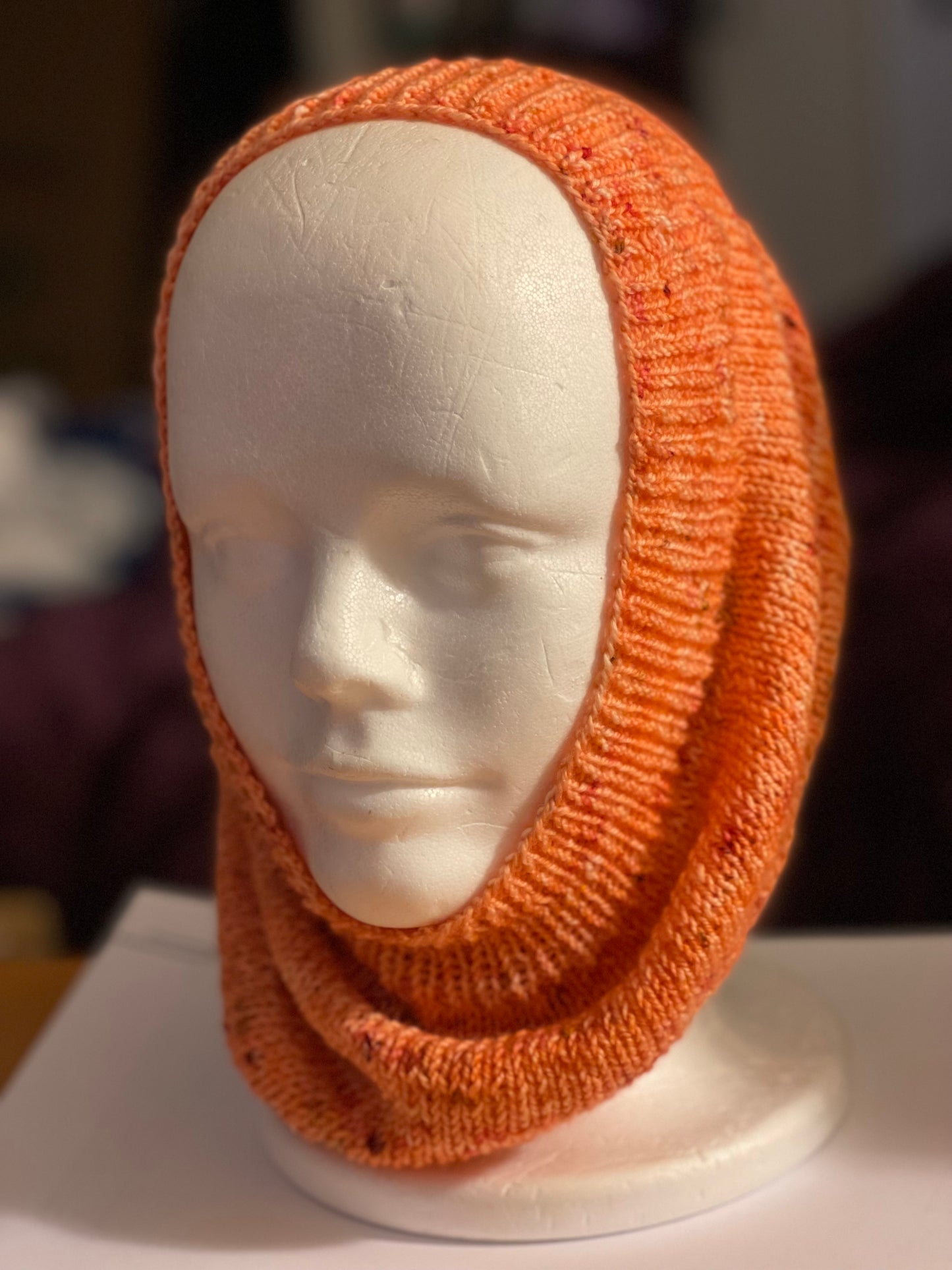 Fuzzy Navel Hat and Cowl Set