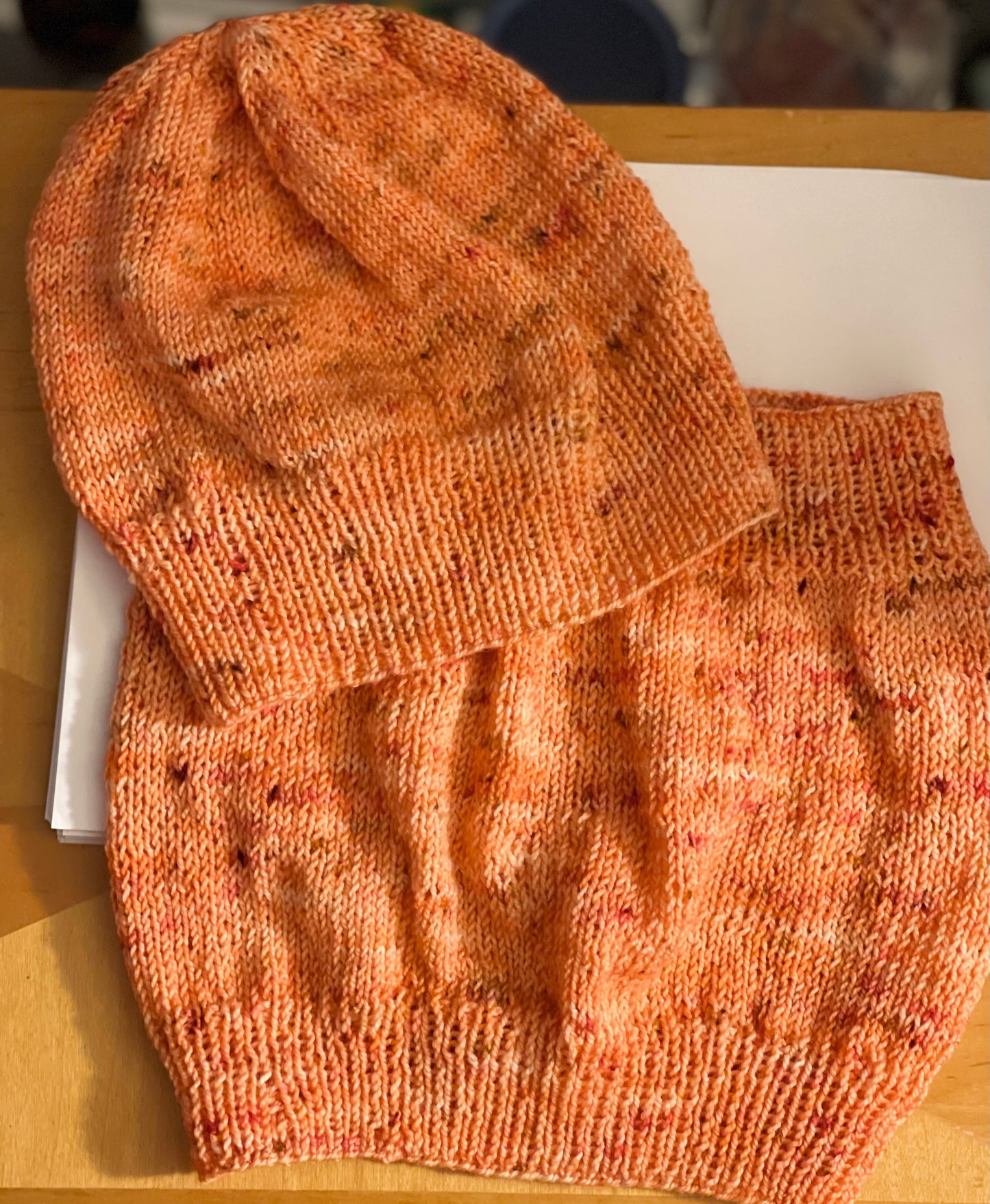 Fuzzy Navel Hat and Cowl Set