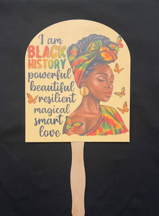 Hand Fan - I Am Black History