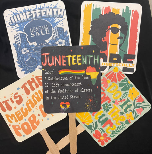 Hand Fan - Black Pride/Juneteenth (Pack of 5)