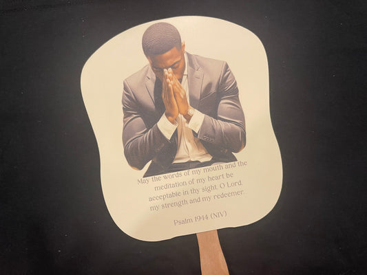Hand Fan - Psalm 19:14 (Man)