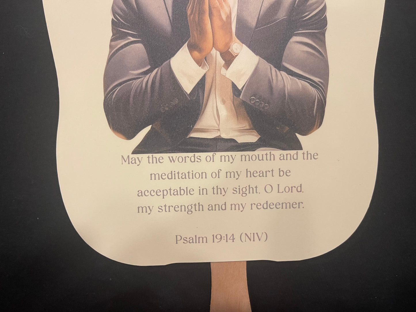 Hand Fan - Psalm 19:14 (Man)