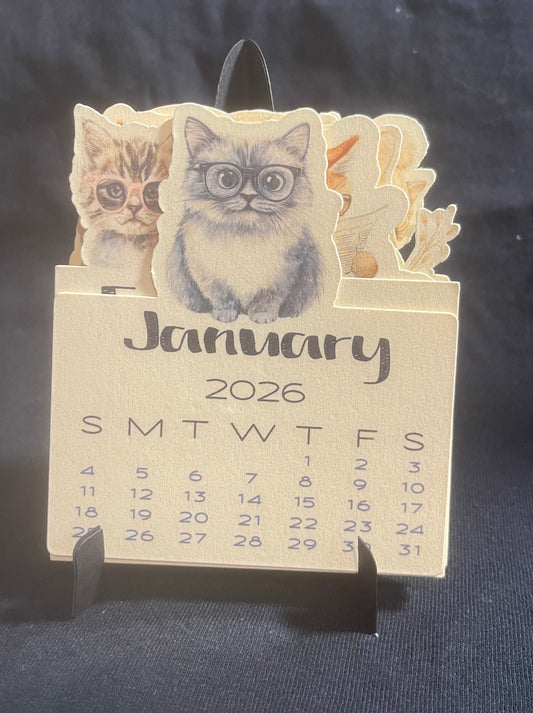 2026 Desk Calendar - Playful Kittens