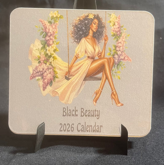 2026 Desk Calendar - Black Beauty