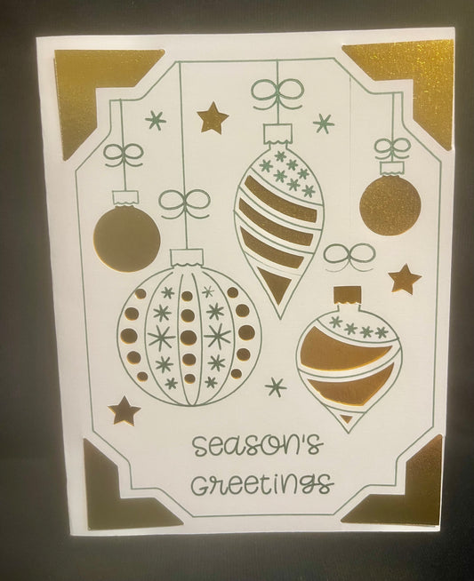 Seasons Greetings - Green & gold
